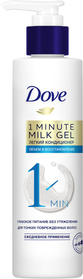 Молочко-гель для волос Dove Объем и восстановление 190мл