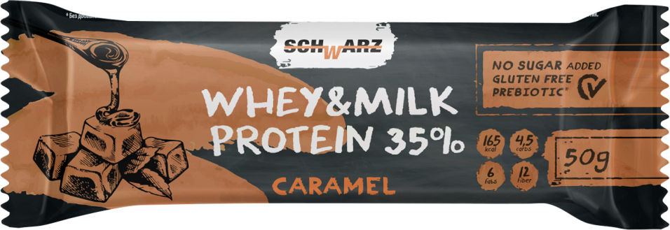 Батончик протеиновый Schwarz 35% Карамель в йогурте 50г