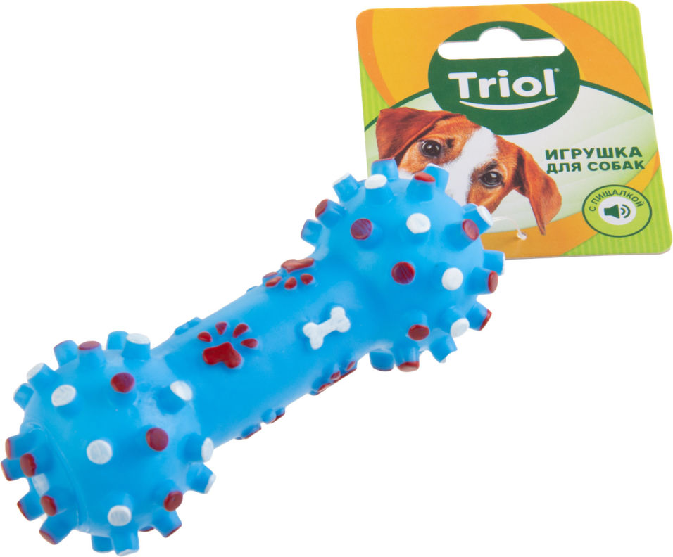 Игрушка для собак Triol Гантель с шипами 12*5см в ассортименте