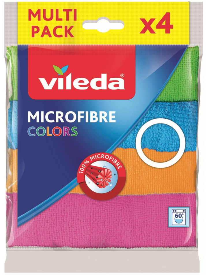 Салфетка Vileda Colors из микрофибры 4шт