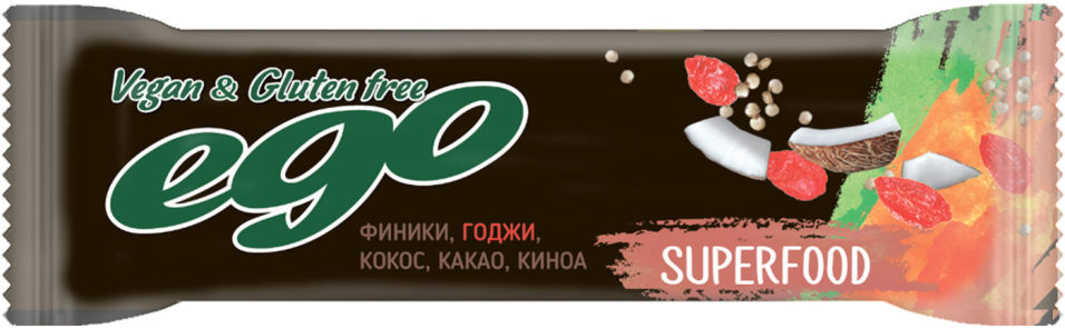 Батончик фруктово-ореховый Ego Superfood Годжи 45г