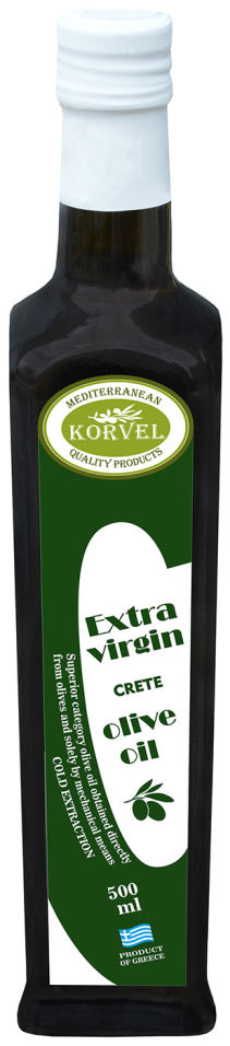 Масло оливковое Korvel Extra Virgin Крит 500мл