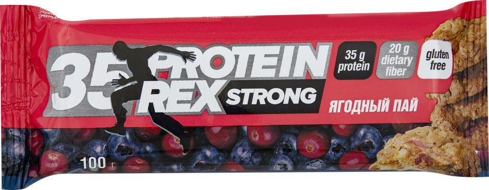 Протеиновый батончик Protein Rex Strong Ягодный пай 100г
