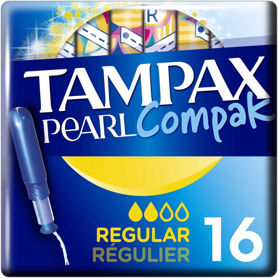 Тампоны Tampax Compak Pearl Regular с аппликатором 16шт