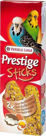 Лакомство для птиц Versele-Laga Prestige палочки с яйцом и ракушечником для волнистых попугаев 2шт*30г (упаковка 3 шт.)