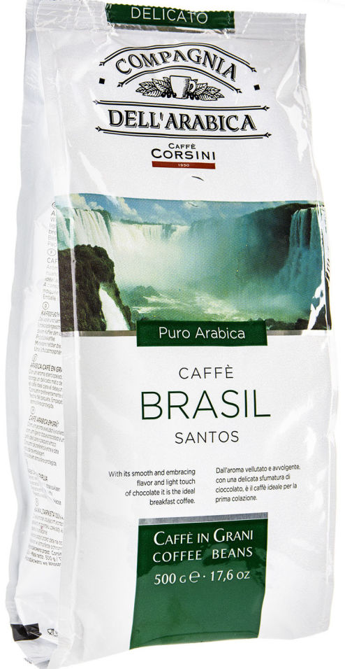 Кофе в зернах Compagnia Dell Arabica Brasil Santos 500г