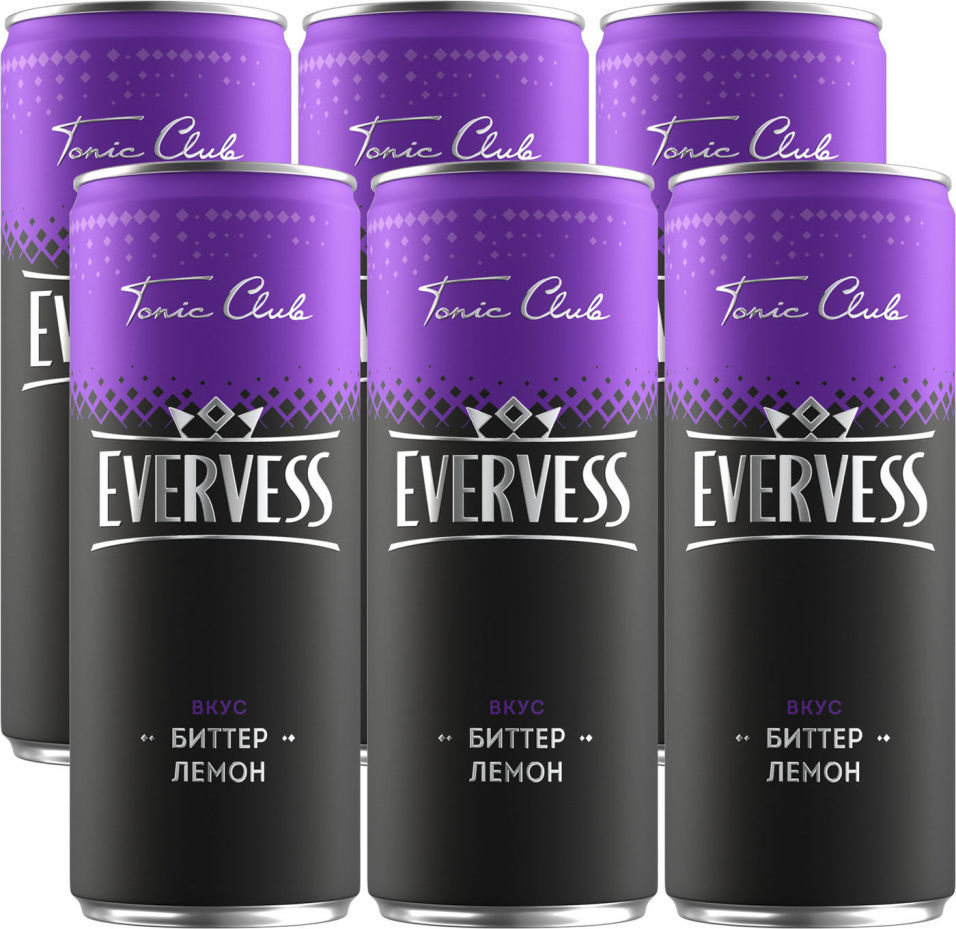 Напиток Evervess Биттер Лемон 0.33л (упаковка 2 шт.)