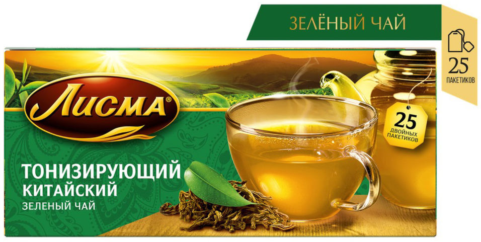 Чай зеленый Лисма Тонизирующий 25*1.8г