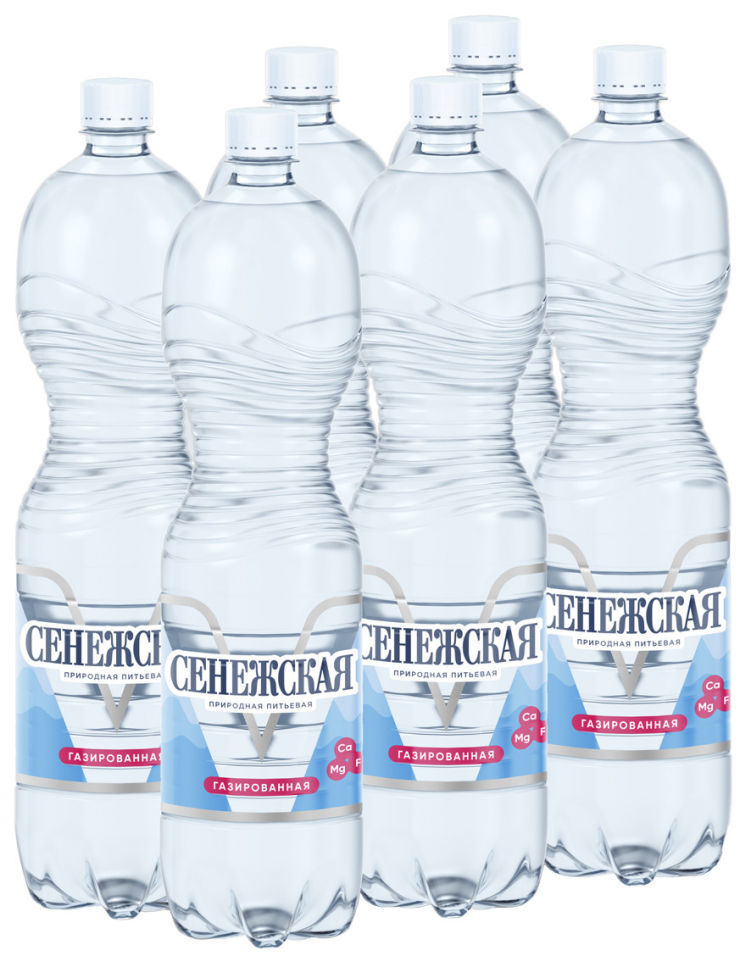 Вода Сенежская природная питьевая газированная 1.5л (упаковка 6 шт.)
