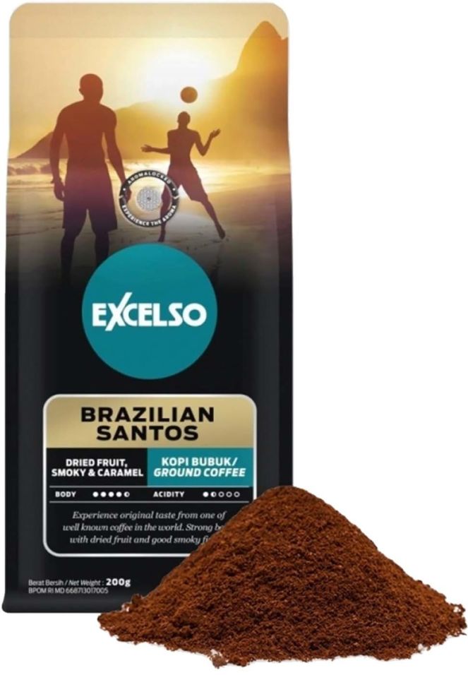 Кофе молотый Excelso Arabica Brazilian Santos 200г