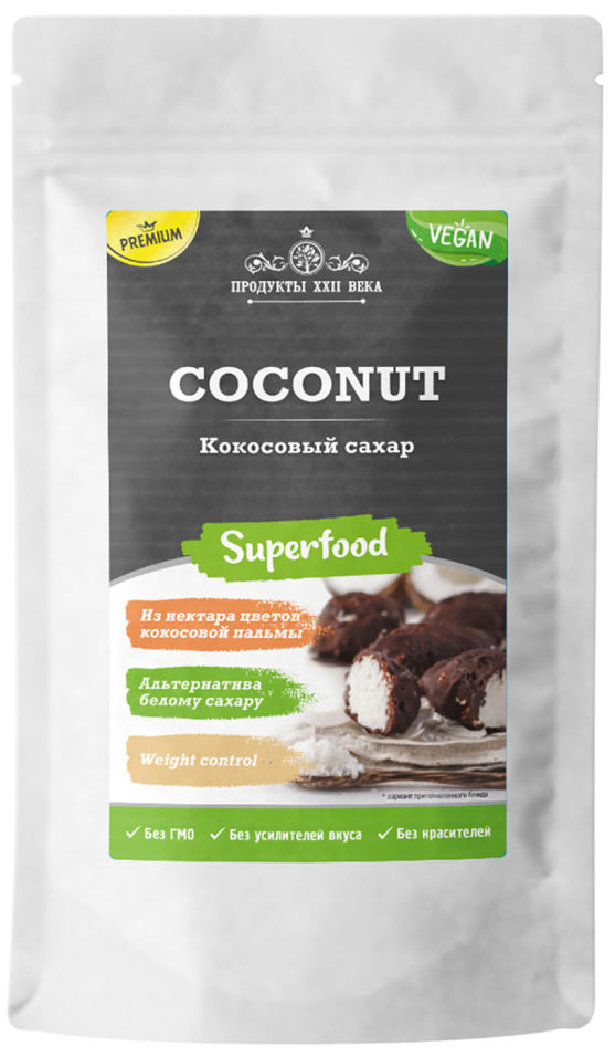 Сахар Продукты XXII века кокосовый премиум сахар 100г