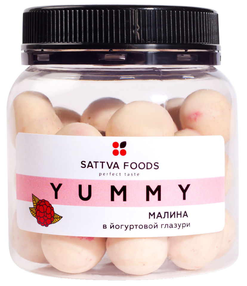 Конфеты Sattva Food Малина в йогуртовой глазури 115г