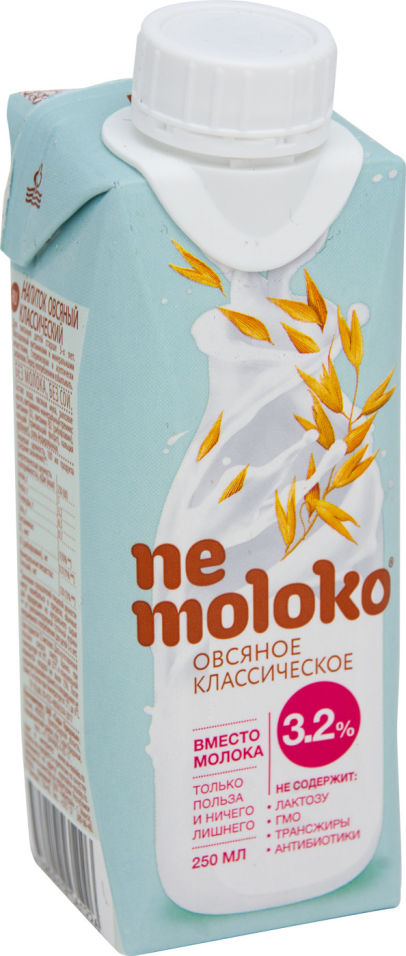 Напиток овсяный Nemoloko классический 3.2% 250мл