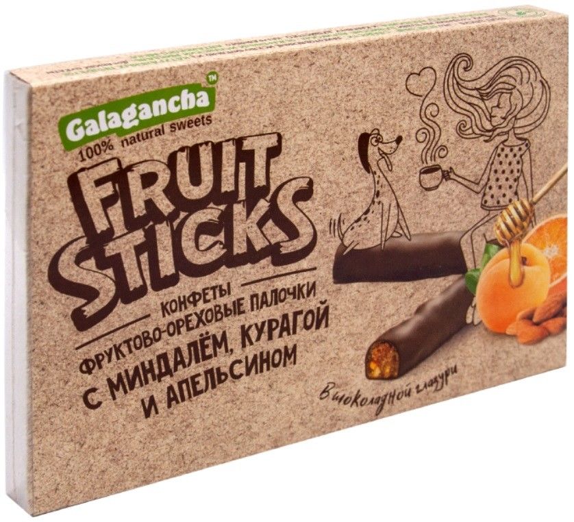 Конфеты Galagancha фруктово-ореховые палочки 175г