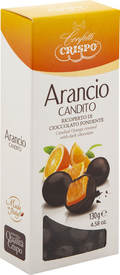 Цукаты апельсина Crispo в темном шоколаде 130г