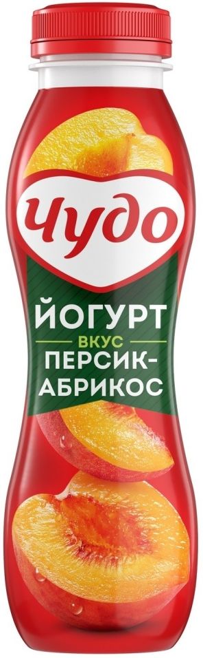 Йогурт питьевой Чудо Персик-Абрикос 2.4% 270г