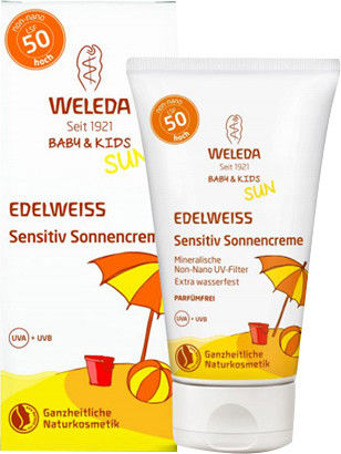 Крем солнцезащитный Weleda SPF50 для младенцев и детей 50мл