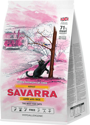 Сухой корм для кошек Savarra Adult Cat Lamb Ягненок рис 2кг Сухой корм для кошек Savarra Adult Cat Lamb Ягненок рис 2кг