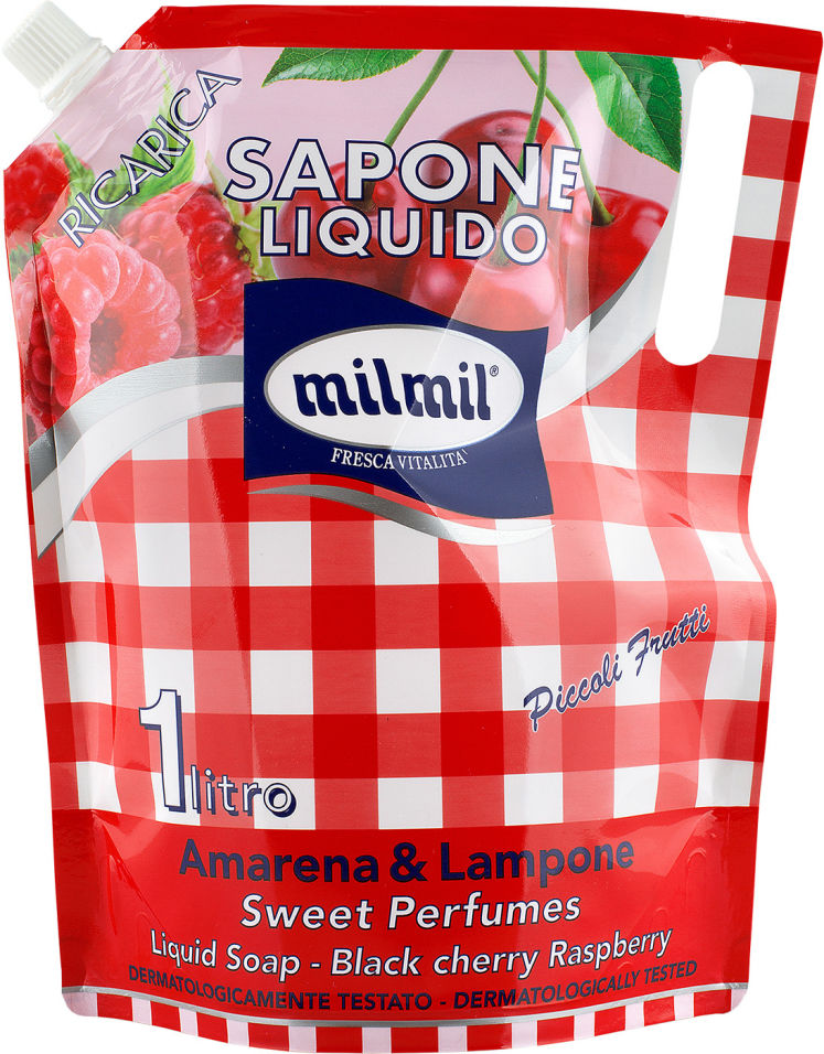 Мыло жидкое MilMil Amarena & lampone 1000мл