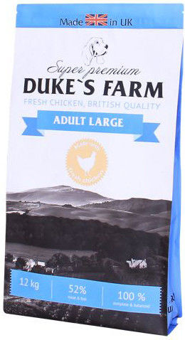 Сухой корм для собак Dukes Farm Курица для крупных пород 12кг Сухой корм для собак Dukes Farm Курица для крупных пород 12кг