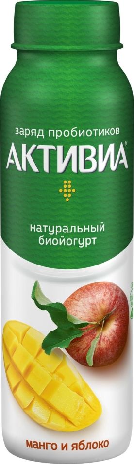 Био йогурт питьевой Активиа с манго и яблоком 2% 260г