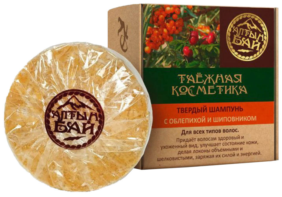 Шампунь для волос Алтын Бай твердый С облепихой и шиповником