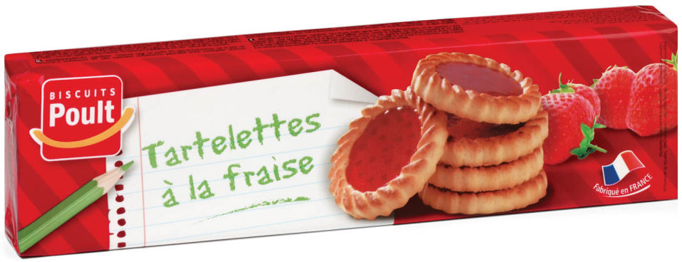 Тарталетки Poult с начинкой со вкусом клубники 150г