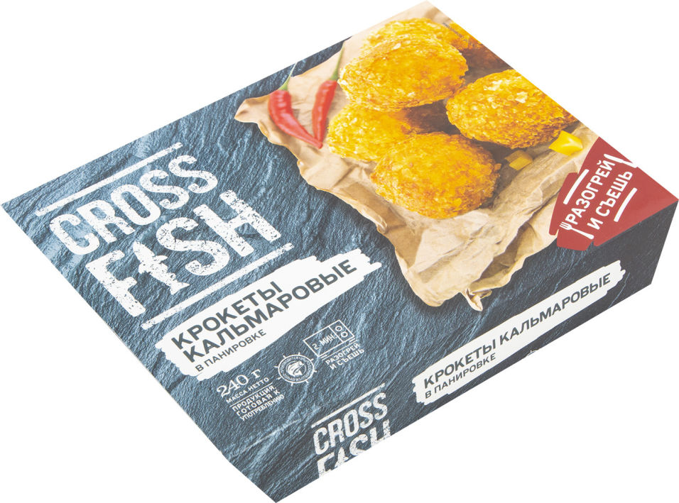 Крокеты Cross Fish кальмаровые в панировки 240г