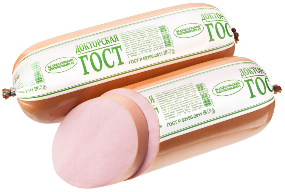 Колбаса Великолукский МК Докторская вареная 0.4-0.7кг