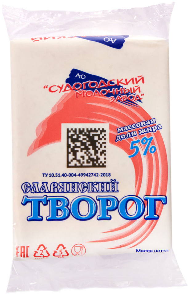 Творог Славянский 5% 200г