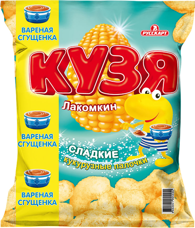 Палочки кукурузные Кузя Лакомкин Вареная сгущенка 65г