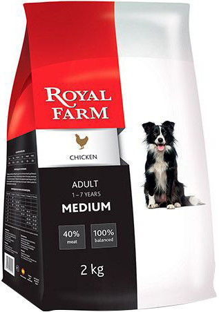 Сухой корм для собак Royal Farm Курица для средних пород 2кг Сухой корм для собак Royal Farm Курица для средних пород 2кг