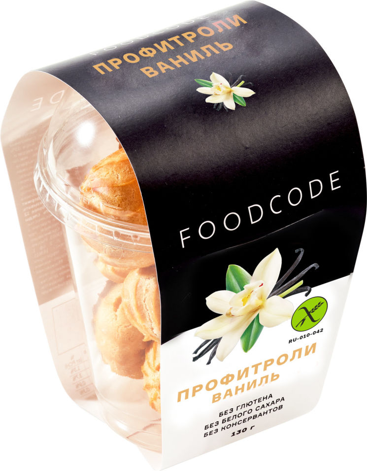 Профитроли FOODCODE с начинкой Ваниль 130г