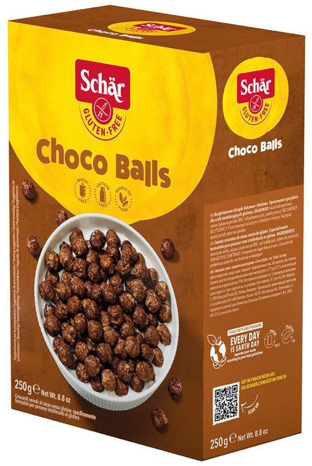 Сухой завтрак Schar Milly Magic Шарики с какао без глютена 250г