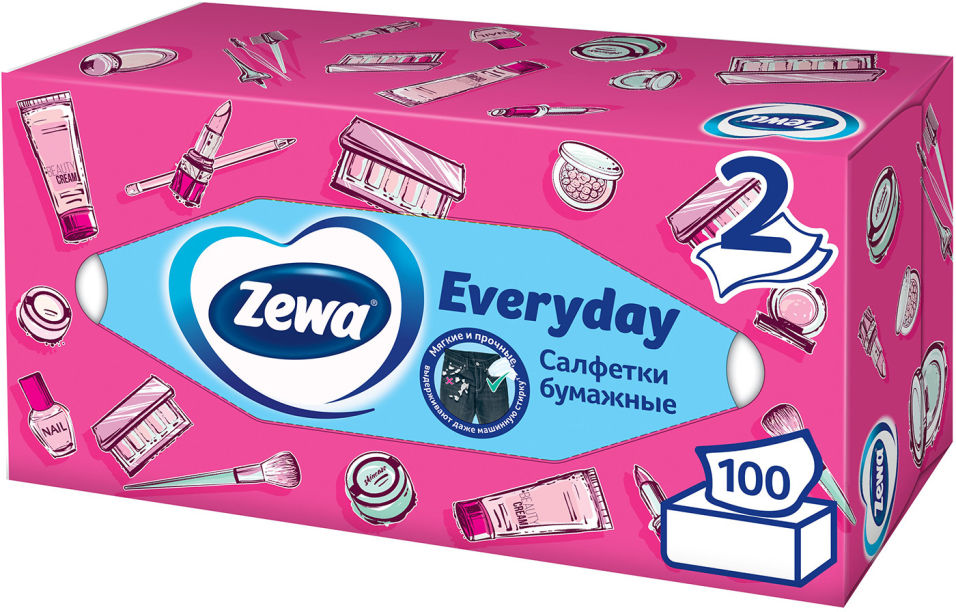 Отзывы о Салфетки бумажные Zewa Everyday косметические 2 слоя 100шт Отзывы о Салфетки бумажные Zewa Everyday косметические 2 слоя 100шт