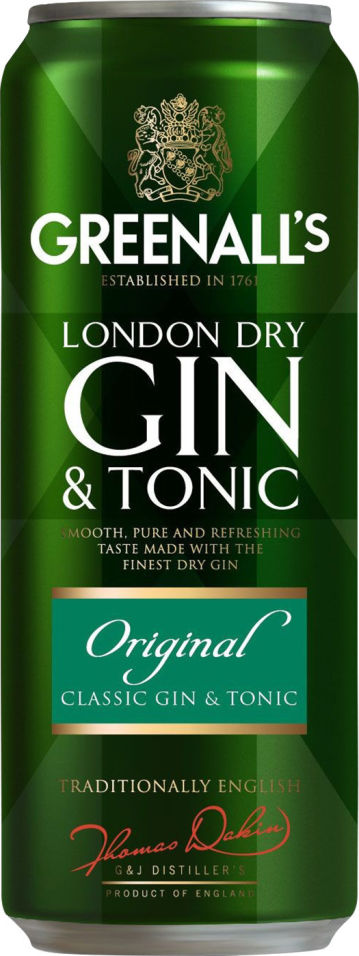 Отзывы о Коктейле Greenall's Gin&Tonic 7.2% 0.5л