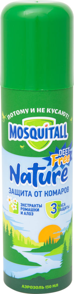 Аэрозоль от комаров Mosquitall Nature 150мл 398₽