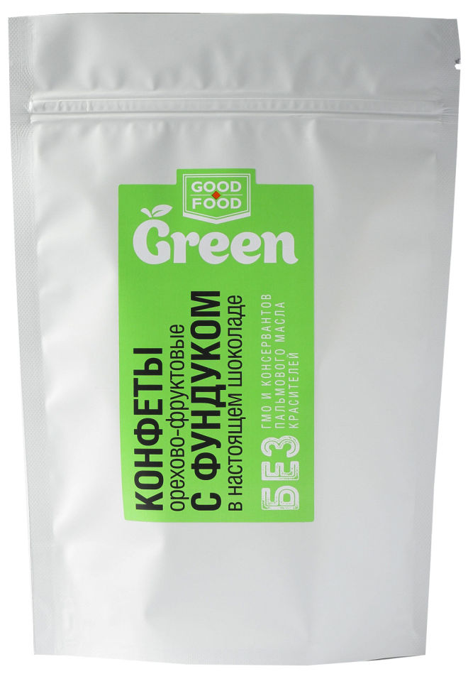 Конфеты Good Food Green Орехово-фруктовые с фундуком 150г