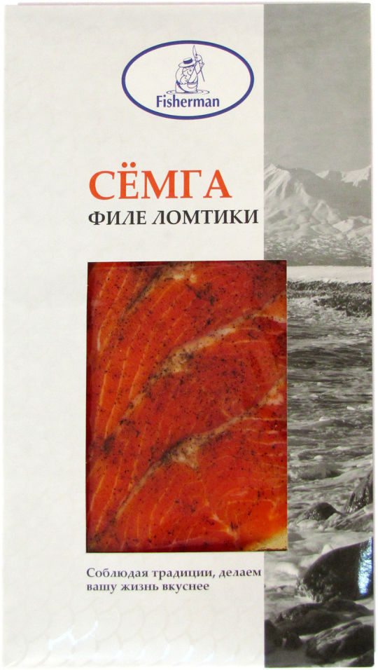 Семга Фишерман слабосоленая с черным перцем ломтики 120г