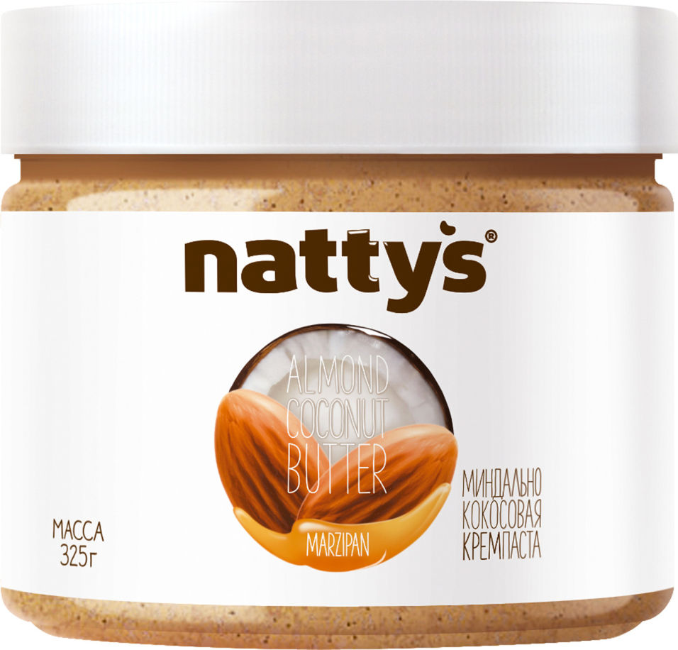 Паста миндально-кокосовая Nattys Marzipan с медом 325г