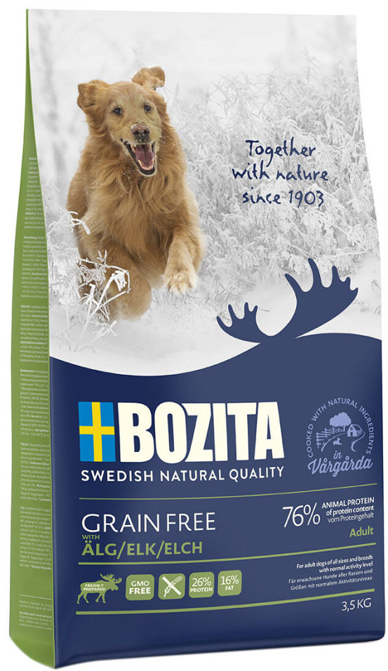 Сухой корм для собак Bozita Grain Free Elk с мясом лося 3.5кг Сухой корм для собак Bozita Grain Free Elk с мясом лося 3.5кг