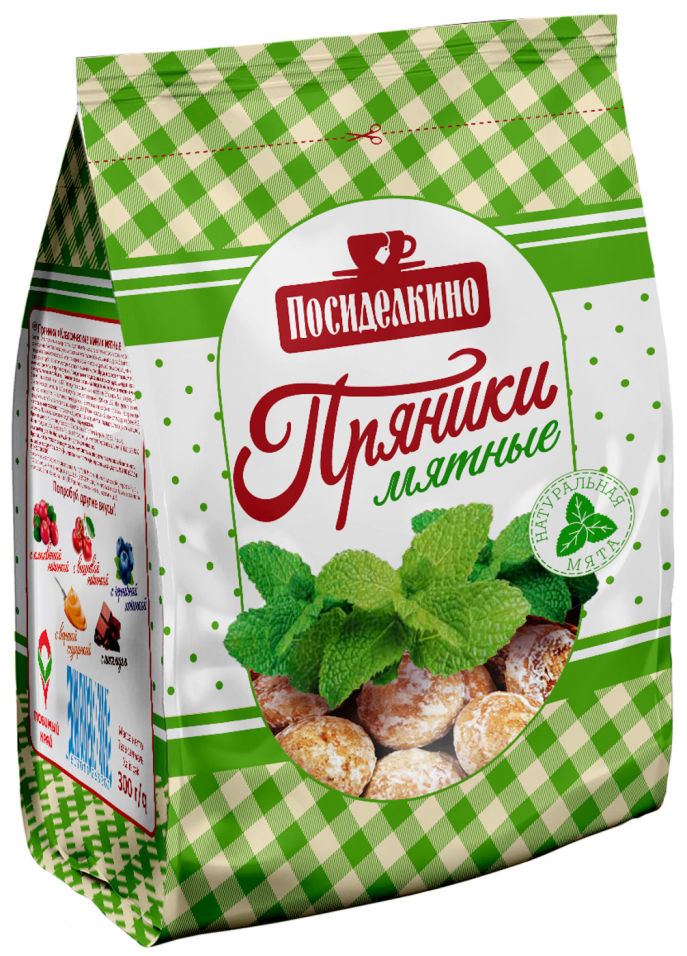 Пряники Посиделкино мини Мятные 300г
