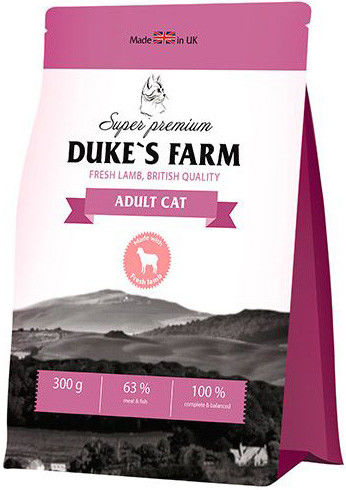 Сухой корм для кошек Dukes Farm Ягненок 300г