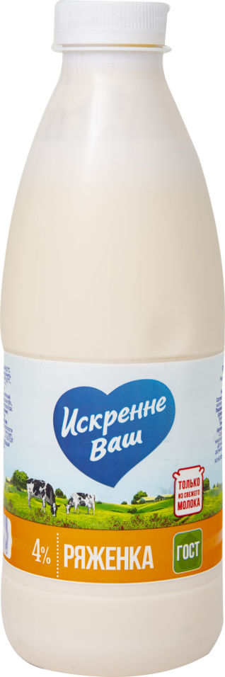 Ряженка Искренне ваш 4% 930г