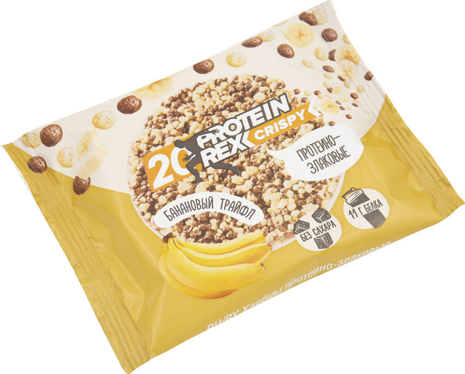 Хлебцы Protein Rex Crispy протеино-злаковые Банановый трайфл 55г