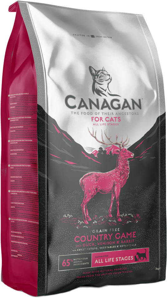 Сухой корм для кошек Canagan Country Game Утка Оленина Кролик 375г Сухой корм для кошек Canagan Country Game Утка Оленина Кролик 375г