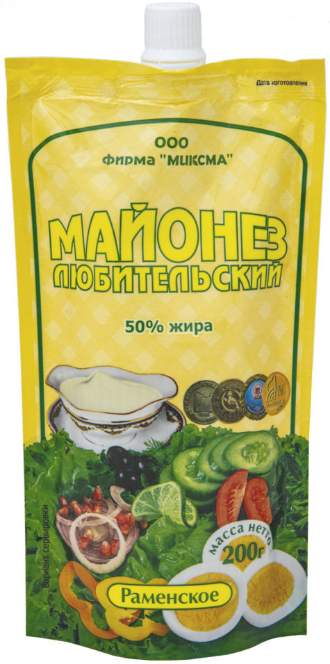 Майонез Миксма Любительский 50% 200г