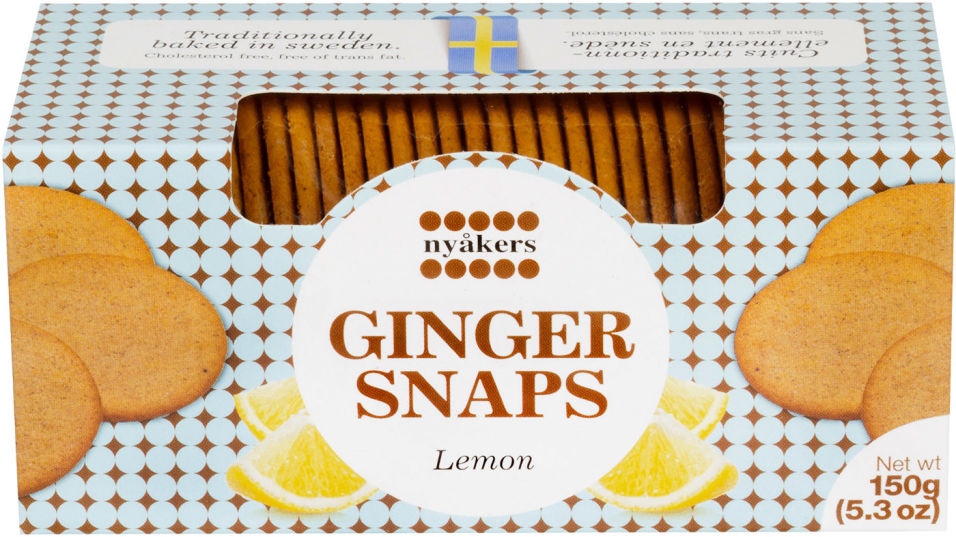 Печенье Nyakers Имбирное Лимонное 150г