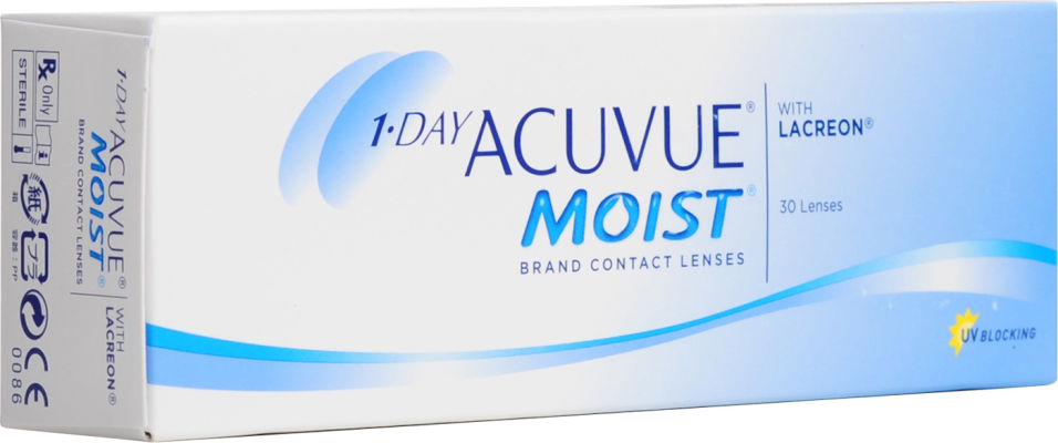 Отзывы о Контактные линзы Acuvue Moist 1-Day Однодневные -4.00/14.2/8.5 30шт Отзывы о Контактные линзы Acuvue Moist 1-Day Однодневные -4.00/14.2/8.5 30шт