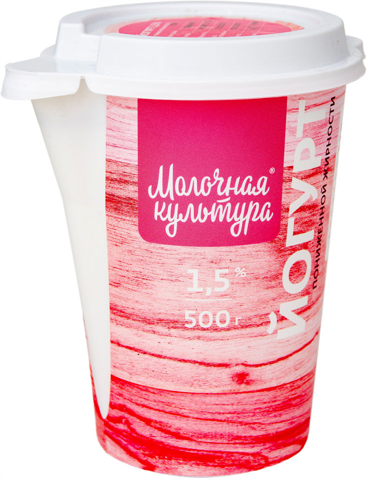 Йогурт питьевой Молочная культура Натуральный 1.5% 500мл